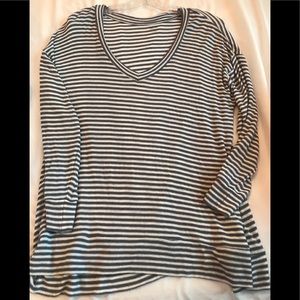 A.n.a large stripped long sleeve shirt